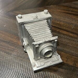 Vintage camera piggy bank